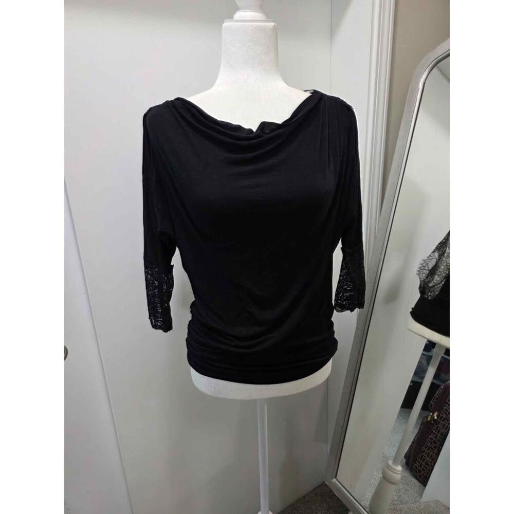BKE Black Lace Back Top Size XS